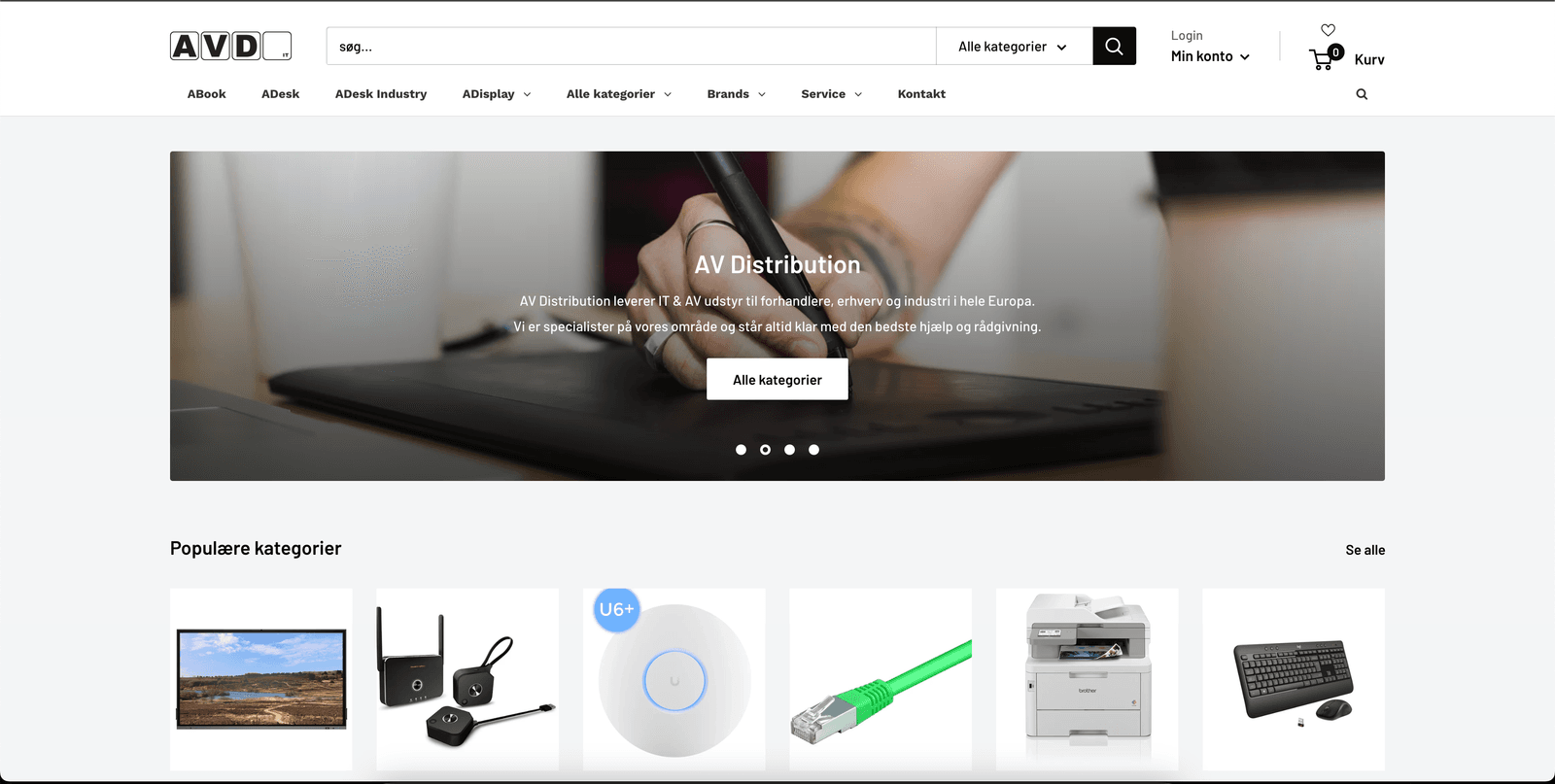 AVD warehouse and supply chain management dashboard for electronics distribution in Denmark