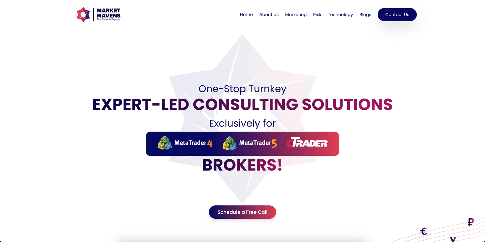 Market Mavens fintech and crypto consultancy website built by Parallel Loop